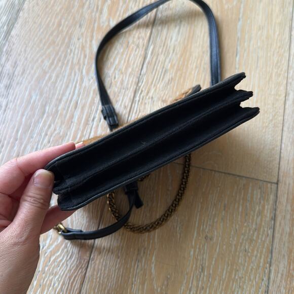 American Eagle Cheetah Print Black Crossbody Bag - Picture 5 of 6